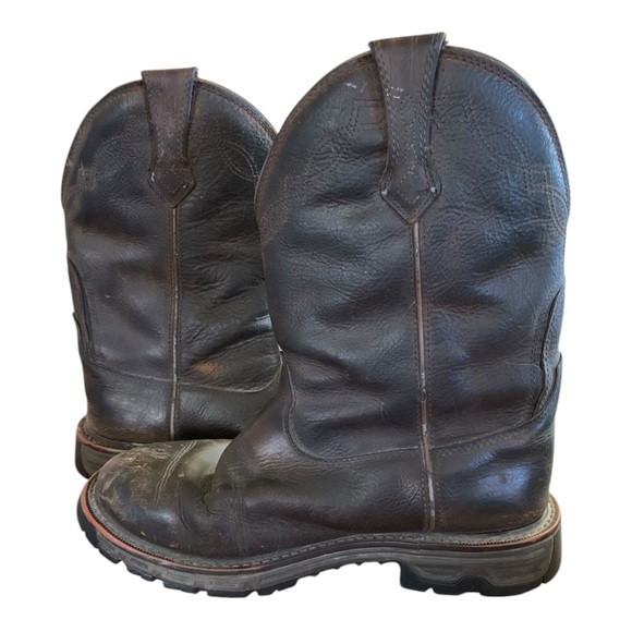 Ariat Mens Thinsulate Waterproof Western Leather Work Cowboy Boots Size 8EE - Picture 3 of 13